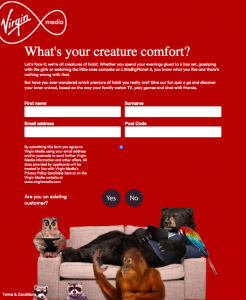 Virgin Media web application